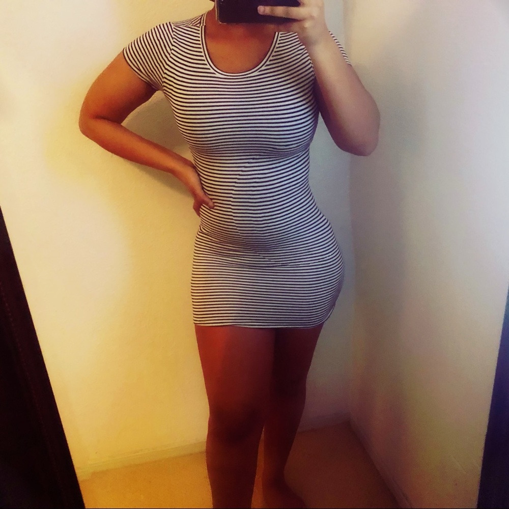 Stripped Bodycon Dress